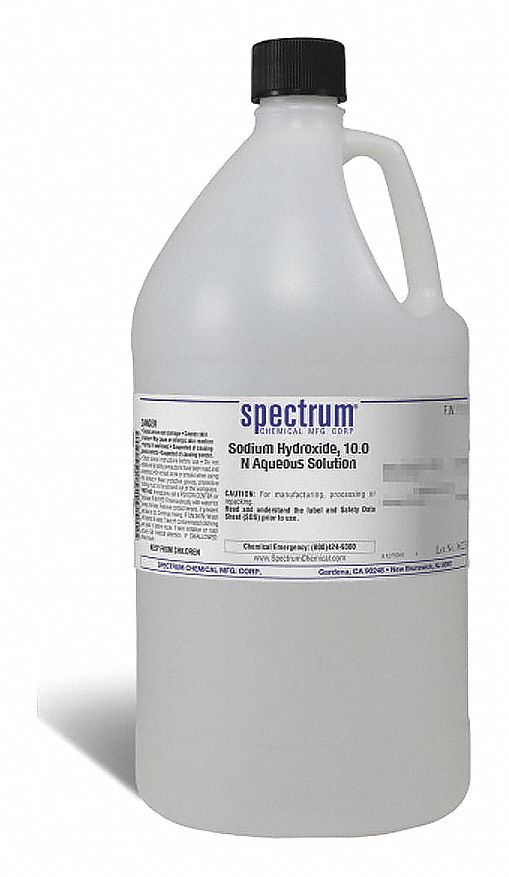 Sodium Hydroxide: Lab, 4 L, 1310-73-2/7732-18-5, 10 N, Solution, Liquid, Jug, Plastic, 1