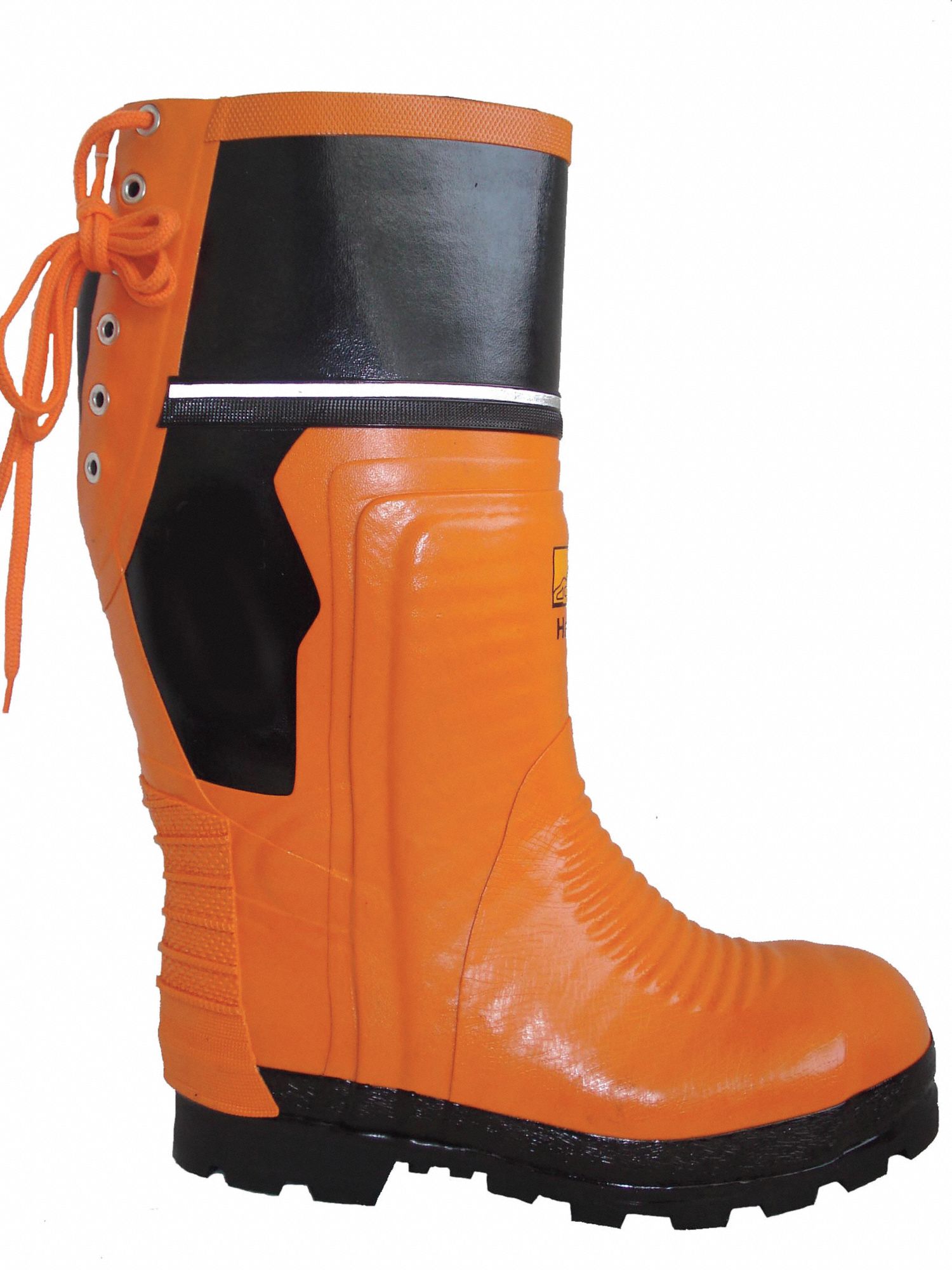 orange steel toe boots