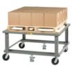 Ergonomic Adjustable-Height Open-Deck Steel Pallet Dollies