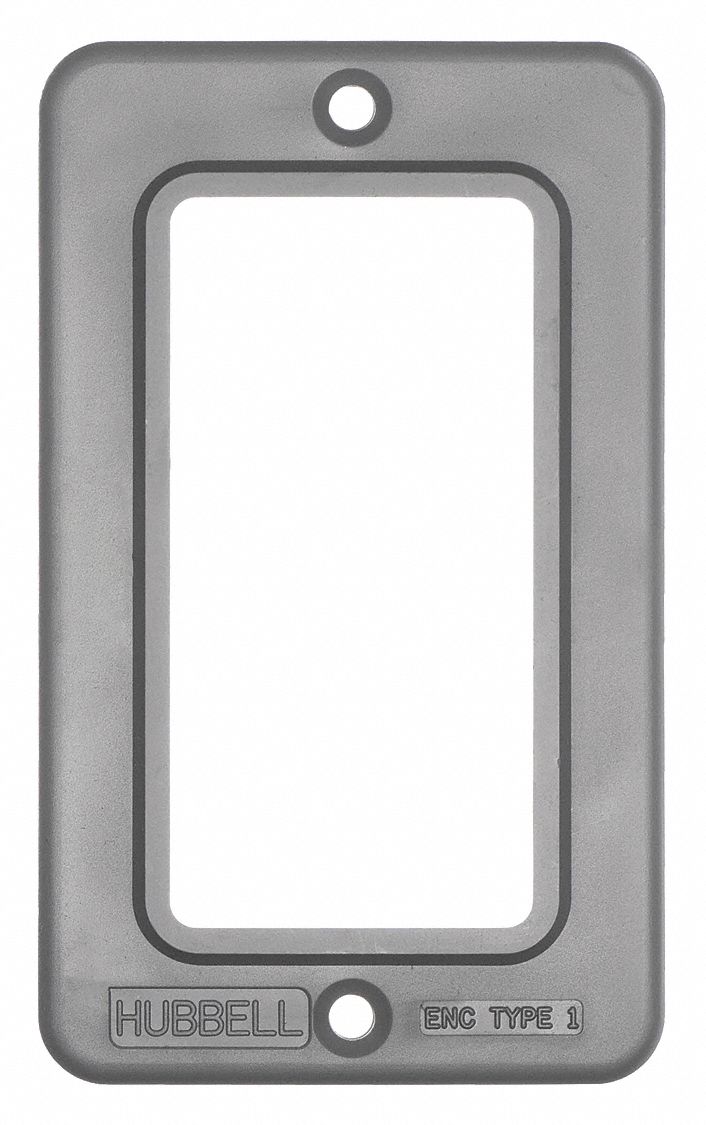 OUTLET BOX PLATE, PORTABLE OUTLET BOX COVER, GFCI RECEPTACLES, 1 GANG