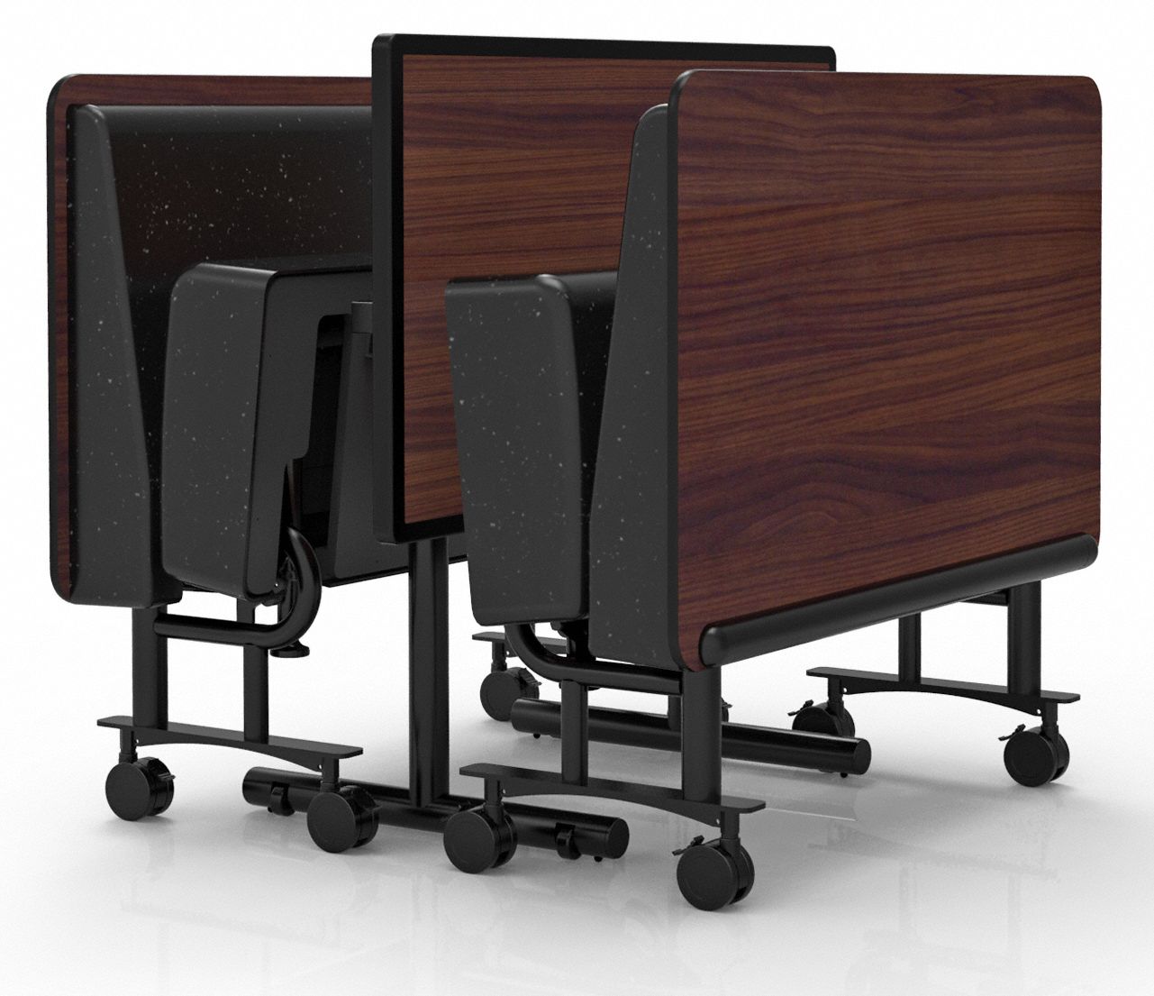 PALMER HAMILTON Assembled Table Set with Black Seats; Number of Seats