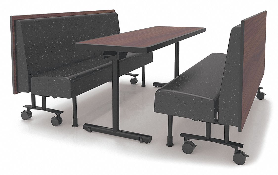 39EC64 - Table Set Black 6 Seats Assembled