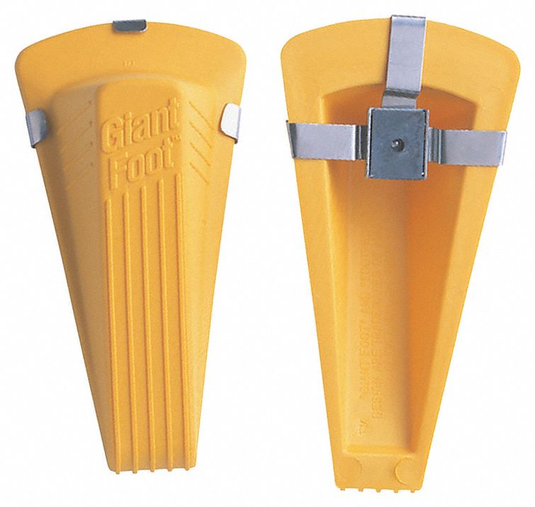 DOOR WEDGE,YELLOW,RUBBER, 6-3/4 IN. L