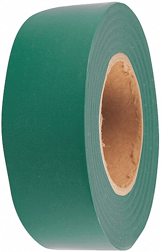 Green, 1 3/16 in Roll Wd, Flagging Tape 39EN7817013 Grainger