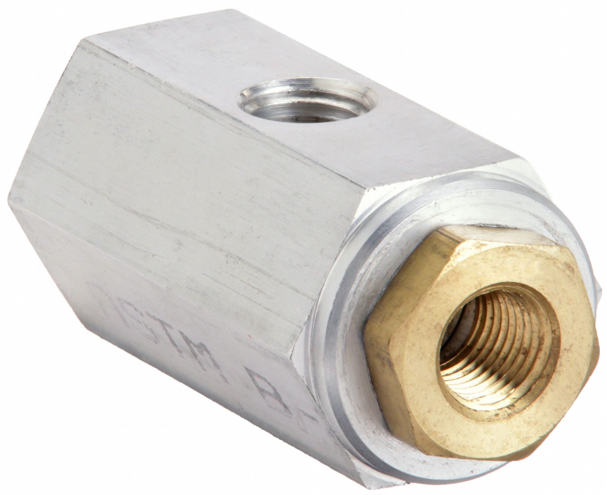 DISCHARGE VALVE, 1/2 IN INLET SIZE, 1/2 IN OUTLET SIZE, 1/2 IN EXHAUST SIZE, ALUMINUM