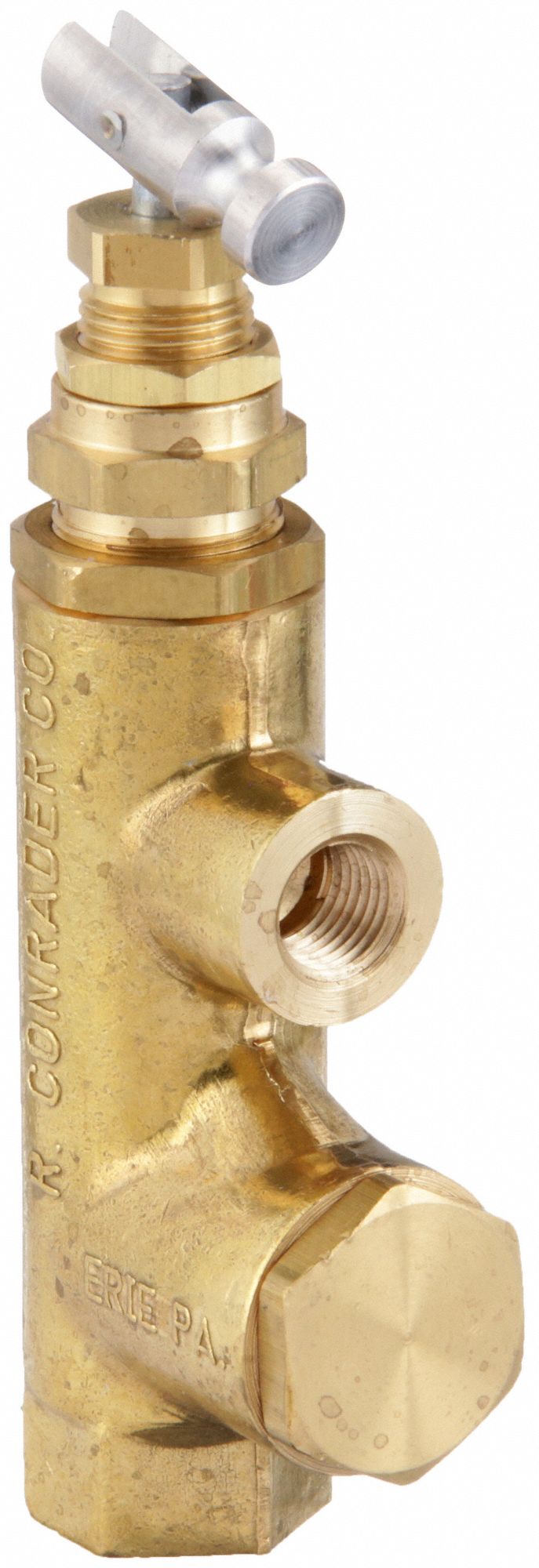 PILOT VALVE, 3/8 IN INLET SIZE, 1/4 IN OUTLET SIZE, 1/4 IN EXHAUST SIZE, BRASS