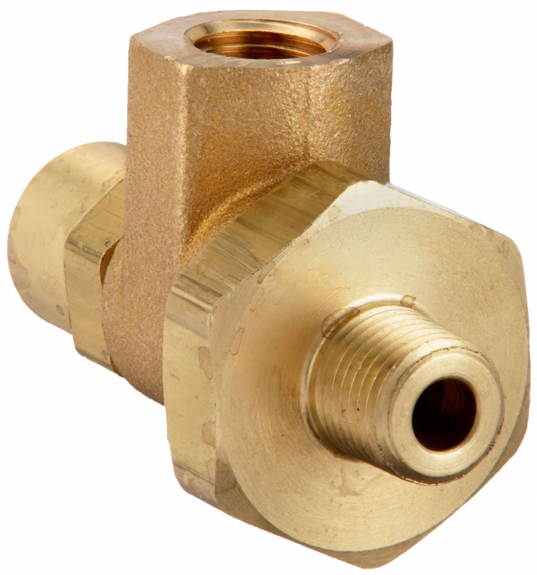 Discharge Valve: 1/4 in Inlet Size, 1/4 in Outlet Size, 1/4 in Exhaust Size, Brass, D5
