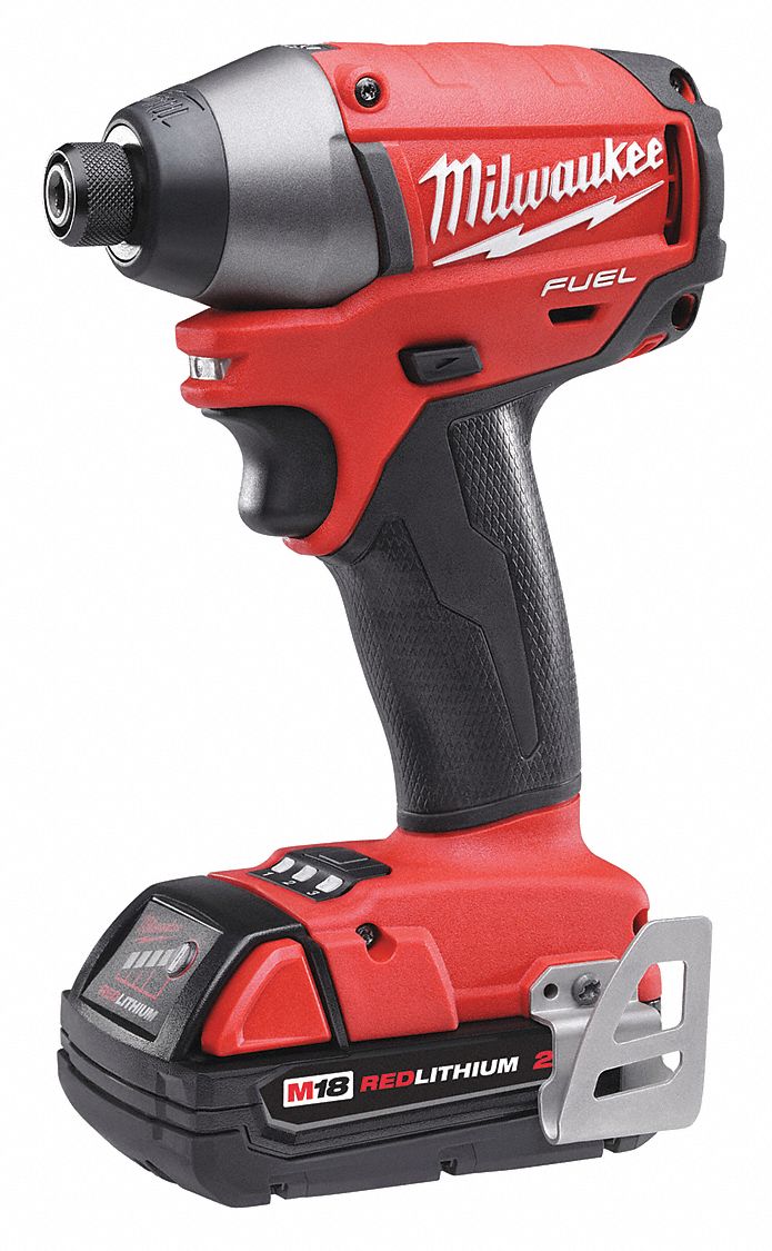 MILWAUKEE Cordless Impact Driver Kit, 1/4 in, 18.0, 1800 in-lb Max ...