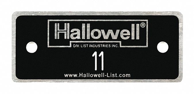 Numbers 11 to 25: 2 3/8 in x 1 in, 15 Plates, 11 to 25, Aluminum, NPH11-25