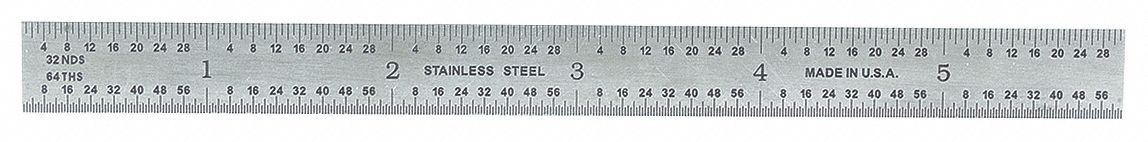 RULER,STAINLESS STEEL,6 IN LENGTH