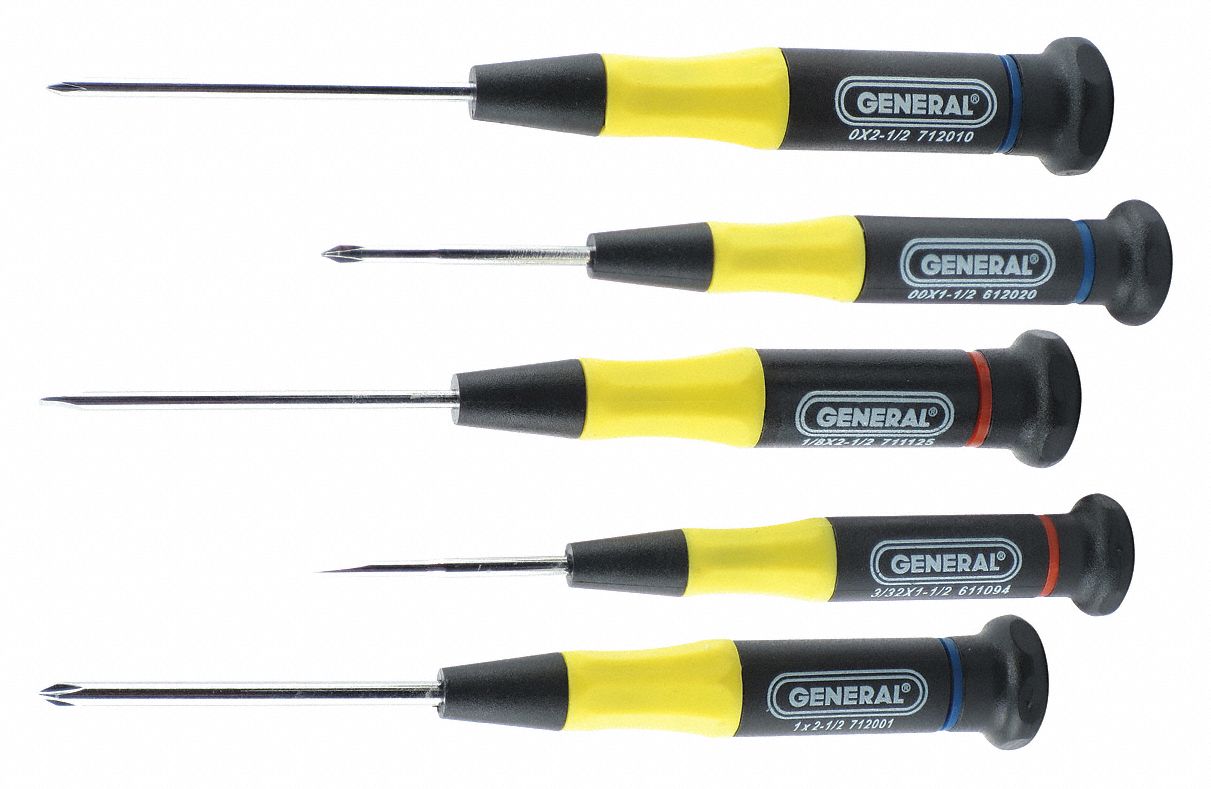 Precision Screwdriver Set, Number of Pieces 5 - Grainger