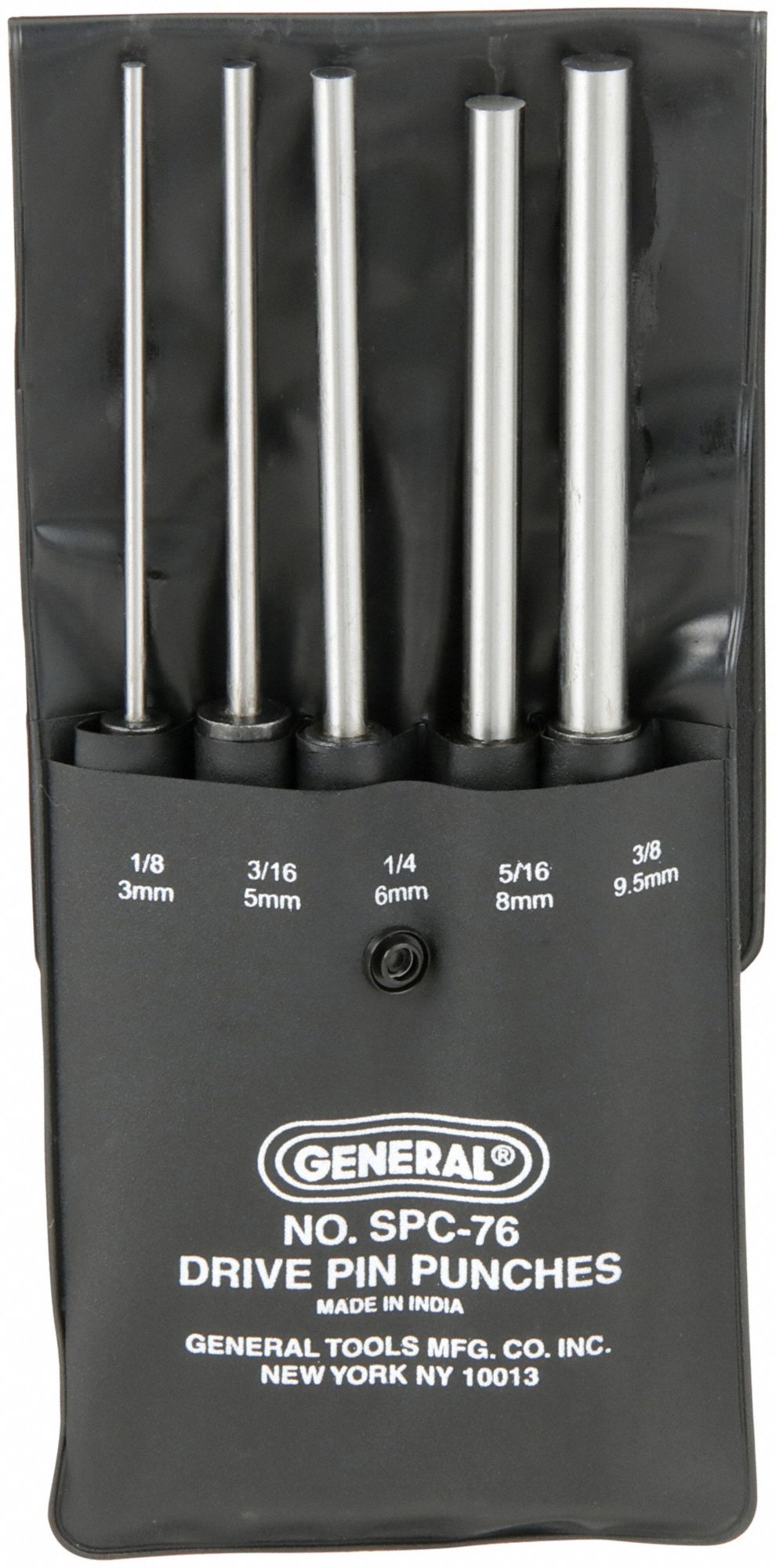 GENERAL Drive Pin Set 1/8 in_3/16 in_1/4 in_5/16 in_3/8 in Tip Size, 8