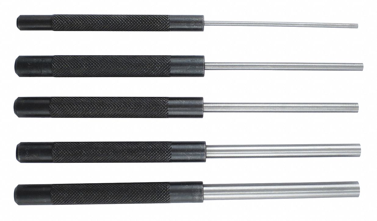 GENERAL Drive Pin Set 1/8 in_3/16 in_1/4 in_5/16 in_3/8 in Tip Size, 8