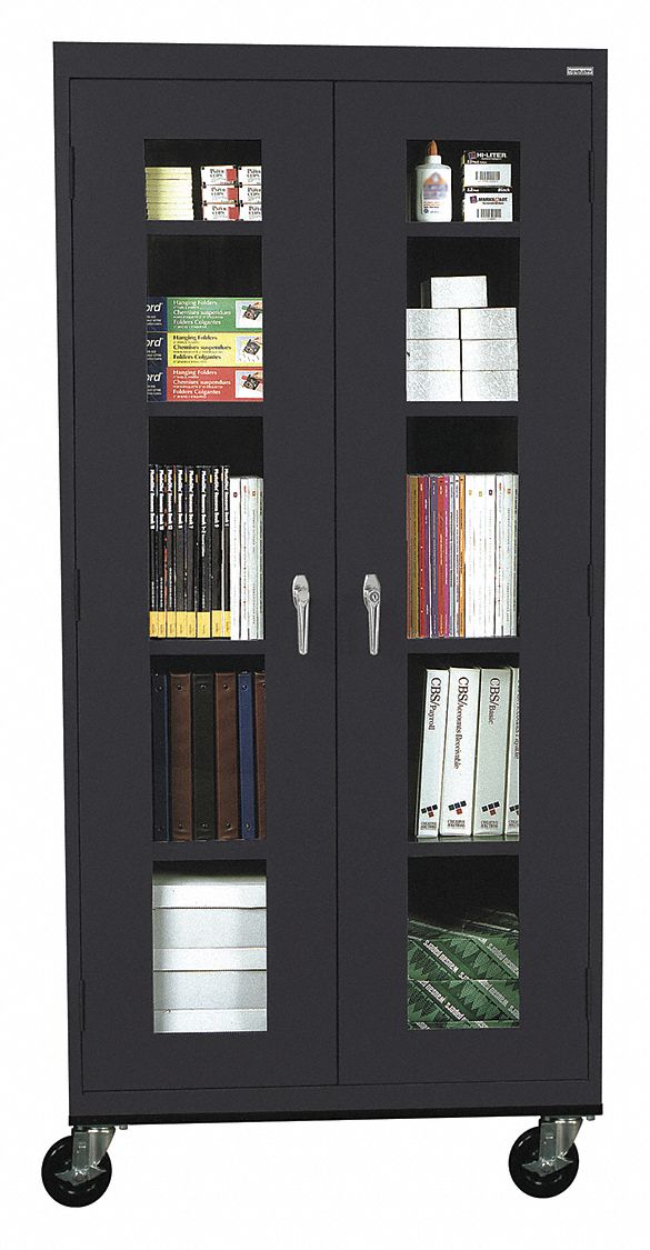 Sandusky Commercial Storage Cabinet Black 78 In H X 36 In W X 18 In D Assembled 39ex85 Ta4v361872 09 Grainger