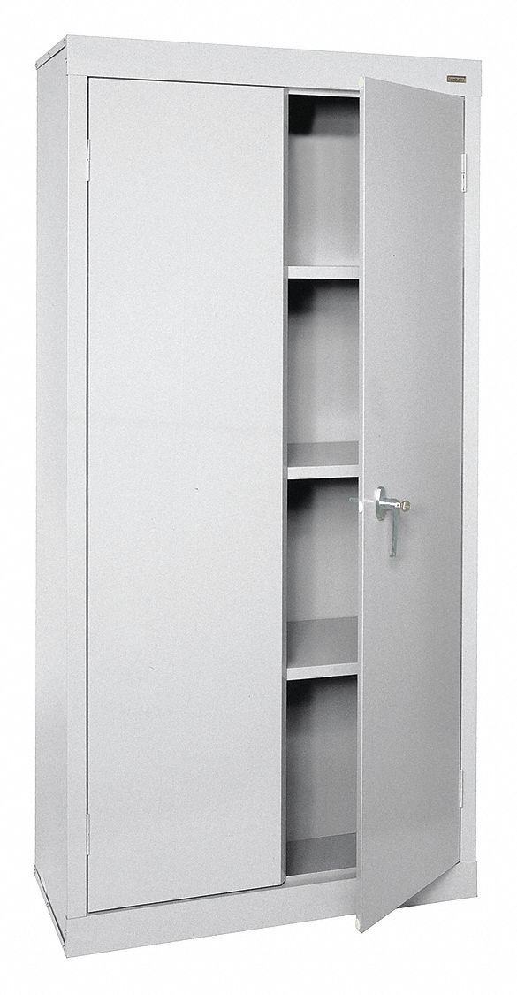 Sandusky Storage Cabinet: 30 In X 15 In X 66 In, Swing Handle & Keyed 