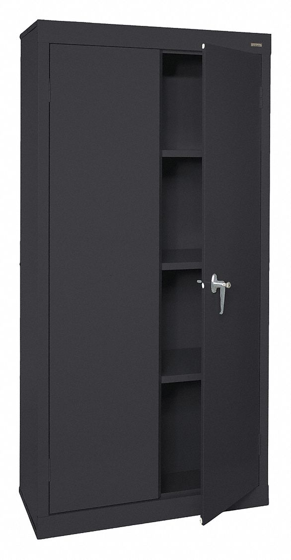 Sandusky Commercial Storage Cabinet Black 66 In H X 30 In W X 15 In D Assembled 39ey13 Vf31301566 09 Grainger