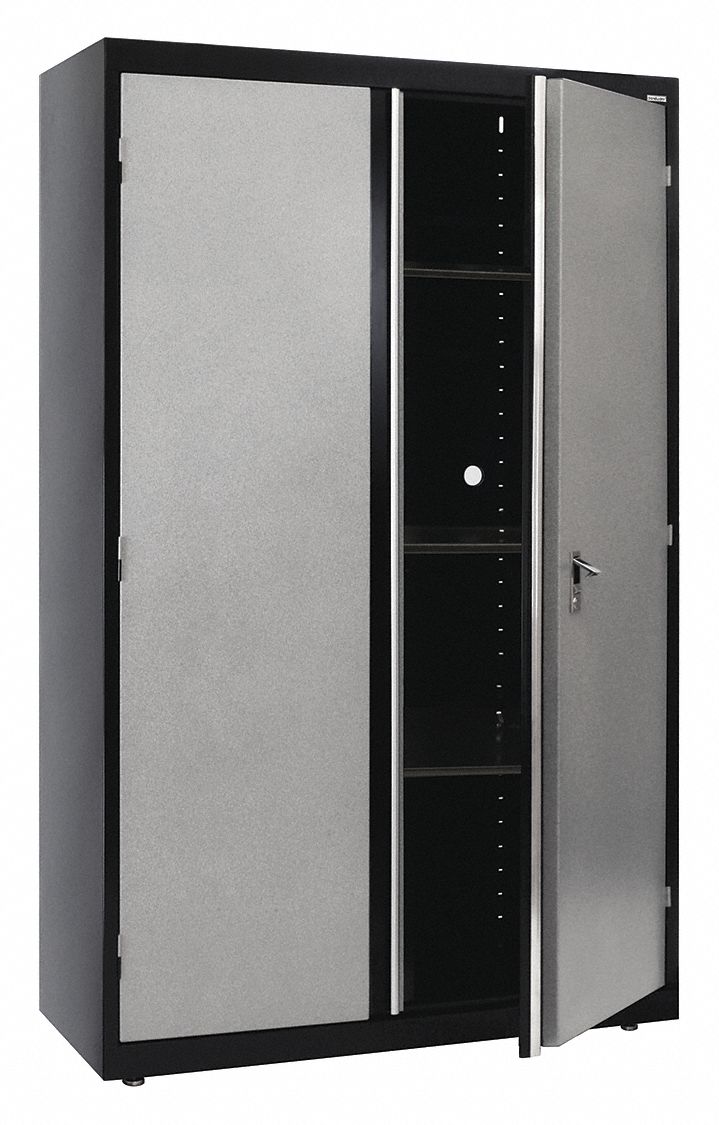 Sandusky Commercial Storage Cabinet Gray Black 72 H X 46 W X