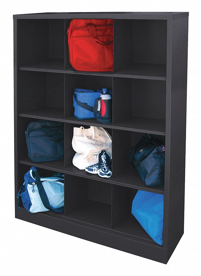 39EY48 - Cubbie Cabinet Black 46in.Wx18in.Dx66inH