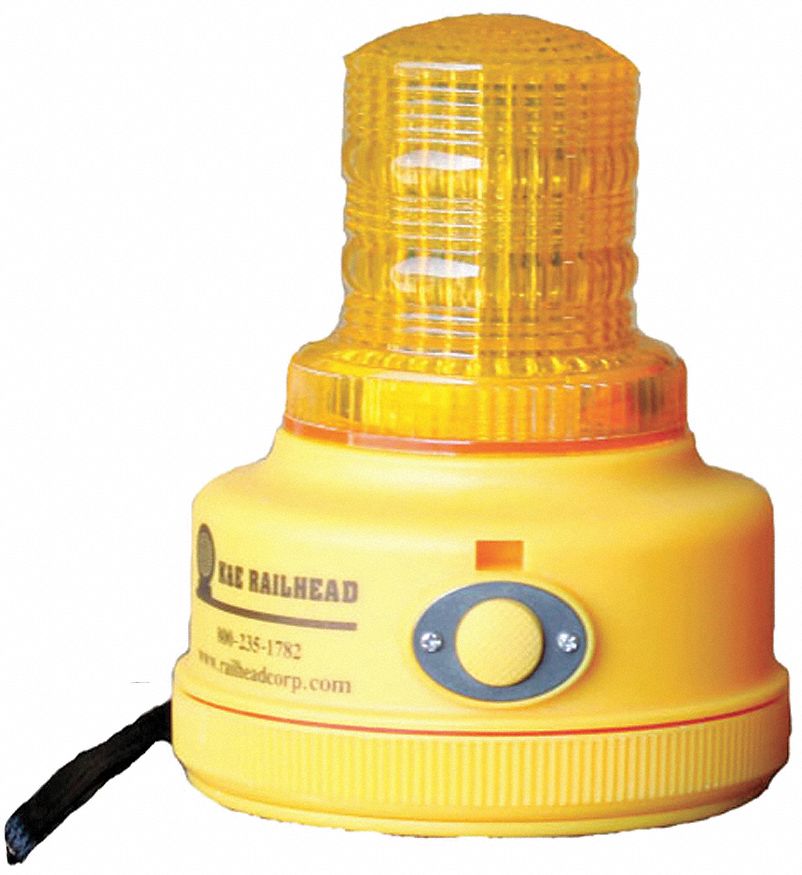 magnetic warning safety light led flashes batteries minute included per grainger close