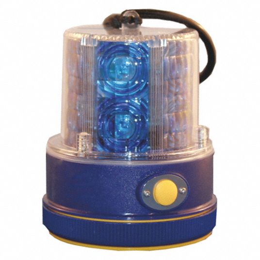 RAILHEAD GEAR, Blue, LED, Revolving Safety/Warning Light 39F090RM18
