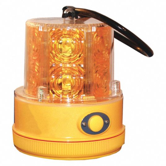 RAILHEAD GEAR, Amber, LED, Revolving Safety/Warning Light 39F091RM18