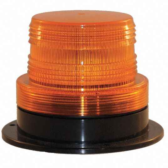 RAILHEAD GEAR Warning Strobe: Amber, LED, 12 to 90V DC, 26,000 hr Lamp ...