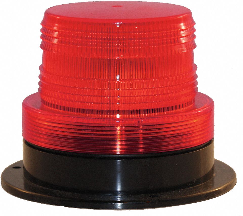 RAILHEAD GEAR, Red, LED, Warning Strobe 39F102M7600LED R Grainger