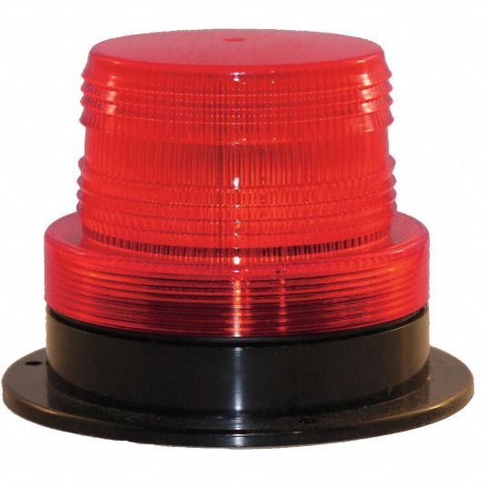 RAILHEAD GEAR, Red, LED, Warning Strobe - 39F102|M7600-LED R - Grainger