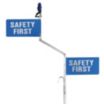 Safety First Railroad Flag Signs with Supports
