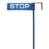 Stop (Double Sided) Railroad Flag Signs with Supports
