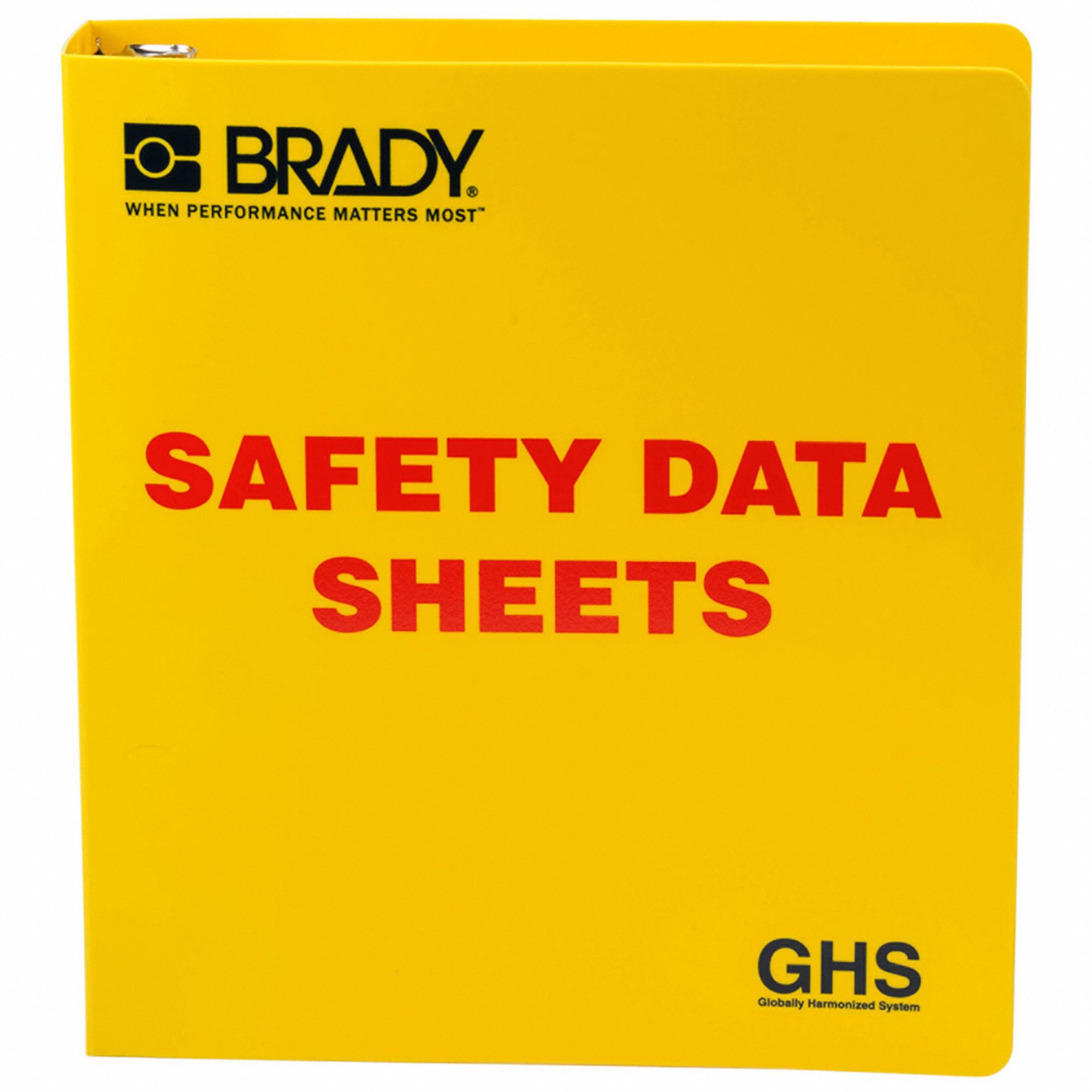 SDS BINDER, ENGLISH, INC COVER/CHAIN/SHEET LIFTERS, 12 1/4 X 11 X 2 IN, RED/YLW, PLASTIC