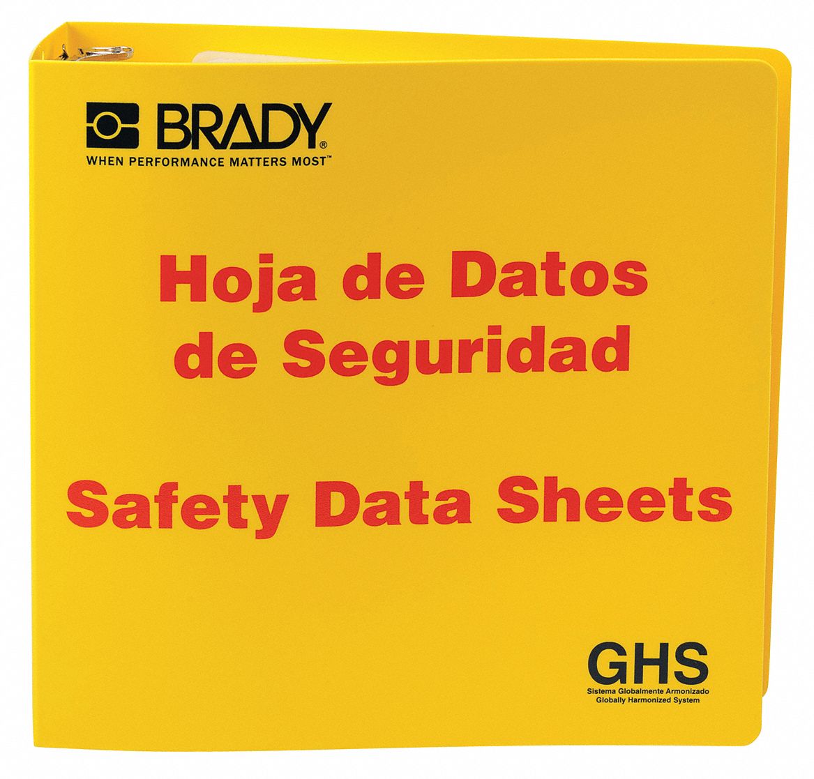 BRADY Binder, English, Spanish, Includes Chain, (2) Sheet Lifters