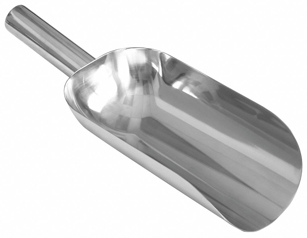 SANI-LAV Pharma Scoop: 32 oz Capacity, Silver, 14 in Overall Lg, 5 in  Overall Wd, Stainless Steel