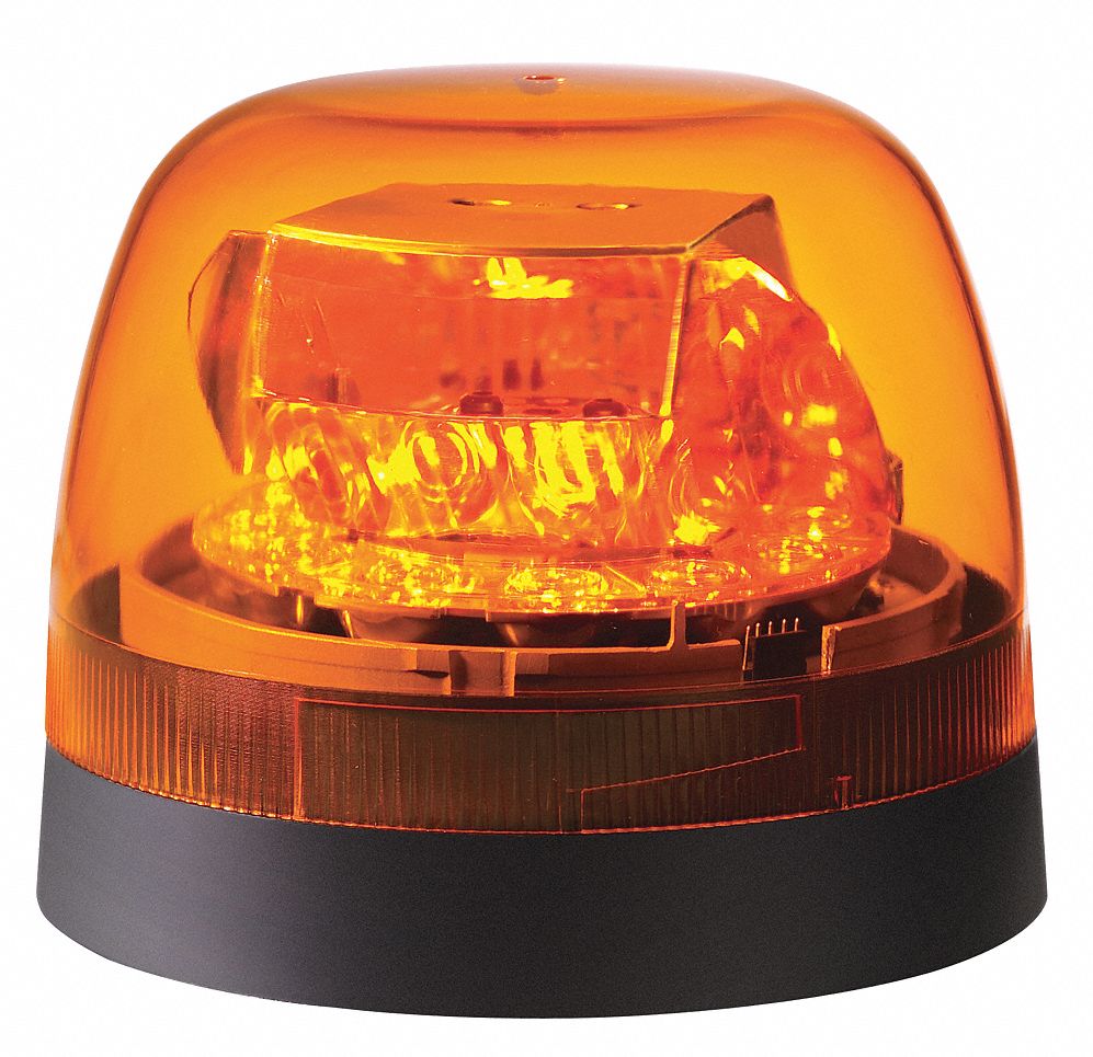 FEDERAL SIGNAL Rotating Beacon, Amber, Flashing 39F80227265002
