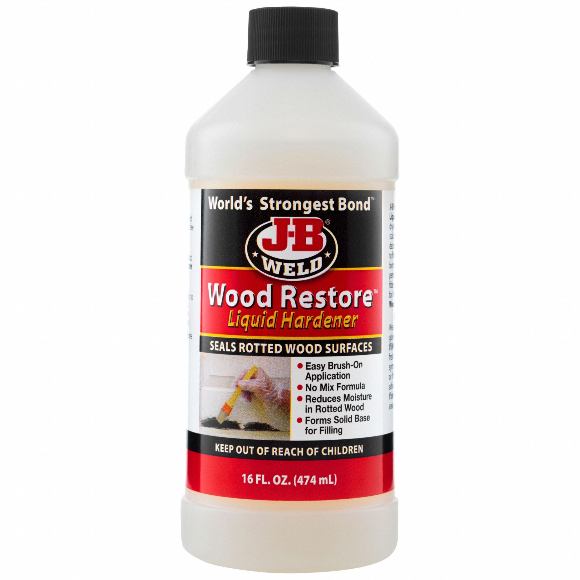 J-B WELD, Wood Restore, 32 oz Container Size, Hardener - 39F872