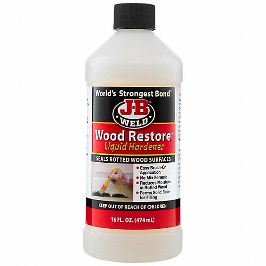 J-B WELD Hardener: Wood Restore, 16 oz Container Size, Bottle, Clear, Wood  Hardener