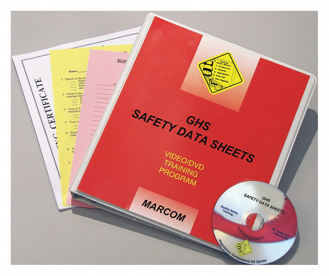 Training Kit: GHS Safety Data Sheets, DVD/Quiz/Scheduling Forms/Training Certificate, English