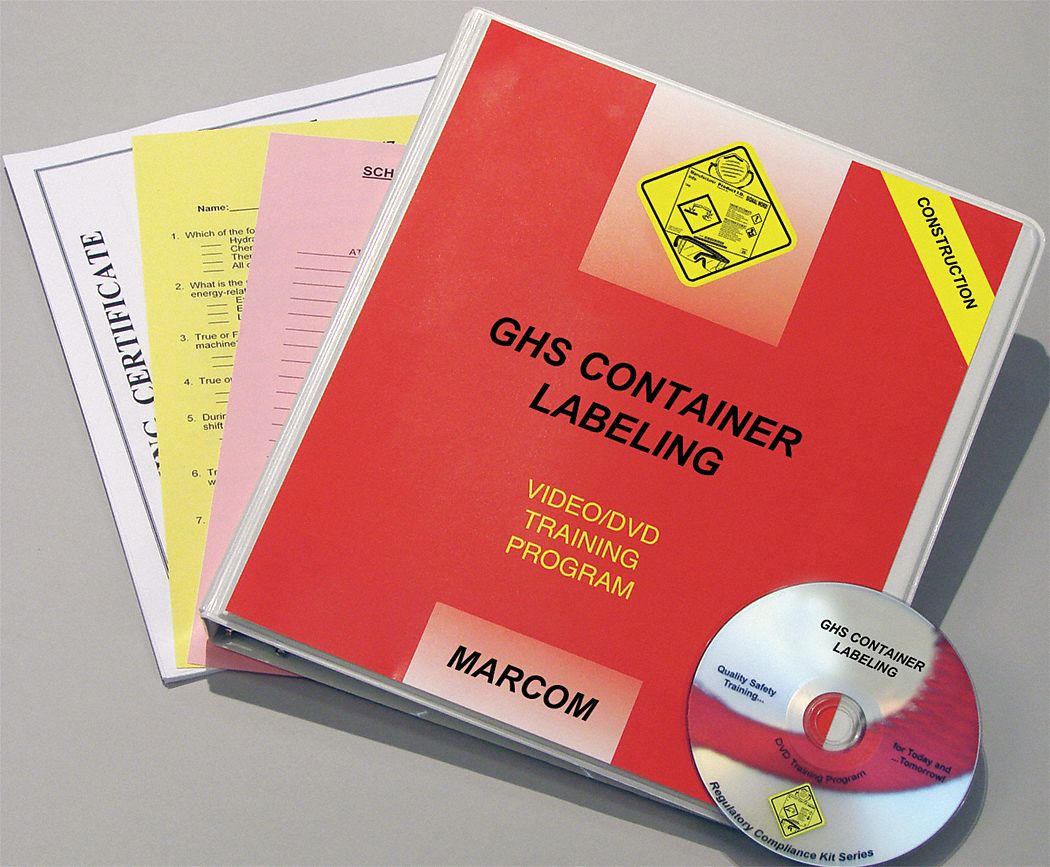 Training Kit: GHS Container Labeling, DVD/Quiz/Scheduling Forms/Training Certificate, English