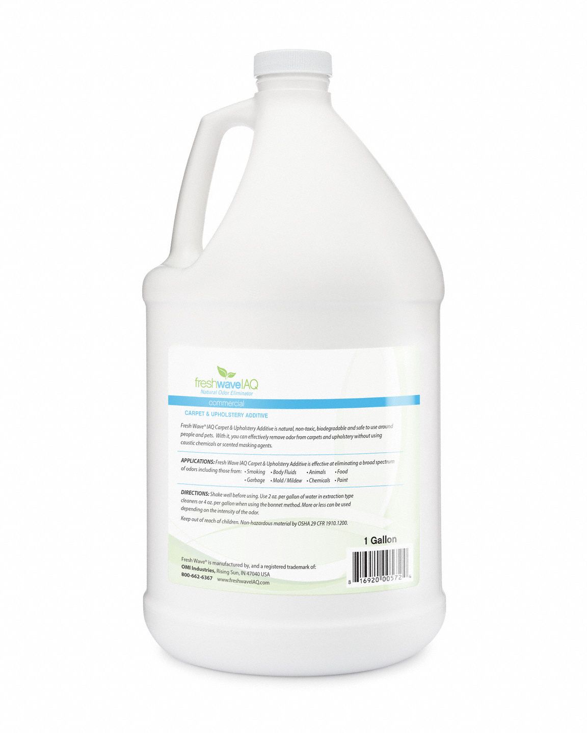 FRESHWAVE IAQ Carpet Odor Eliminator Jug, 1 gal, Liquid, Unscented 39F985572 Grainger