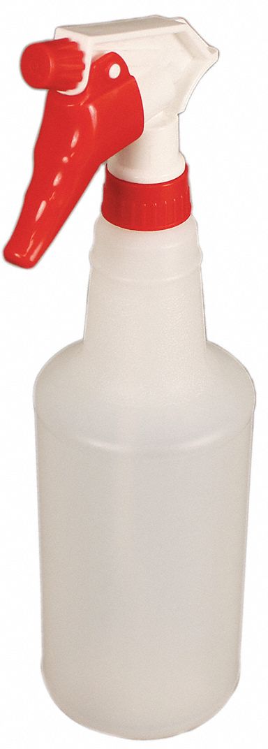 TRIGGER SPRAY BOTTLE,32 OZ.,CLEAR/RED