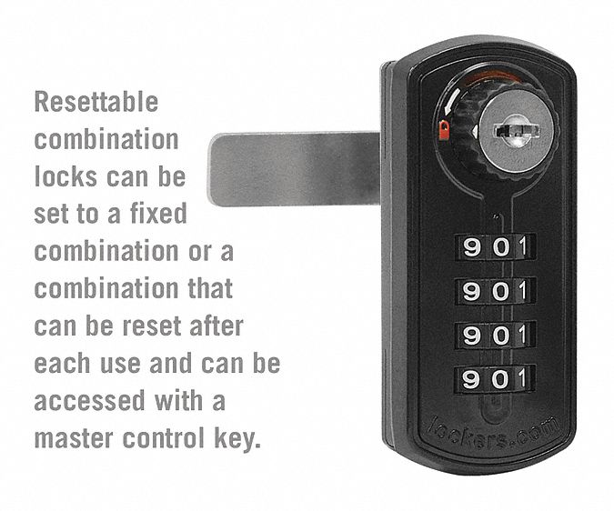 Master Lock Built-In Combination Lock for Lockers with Lift Handles