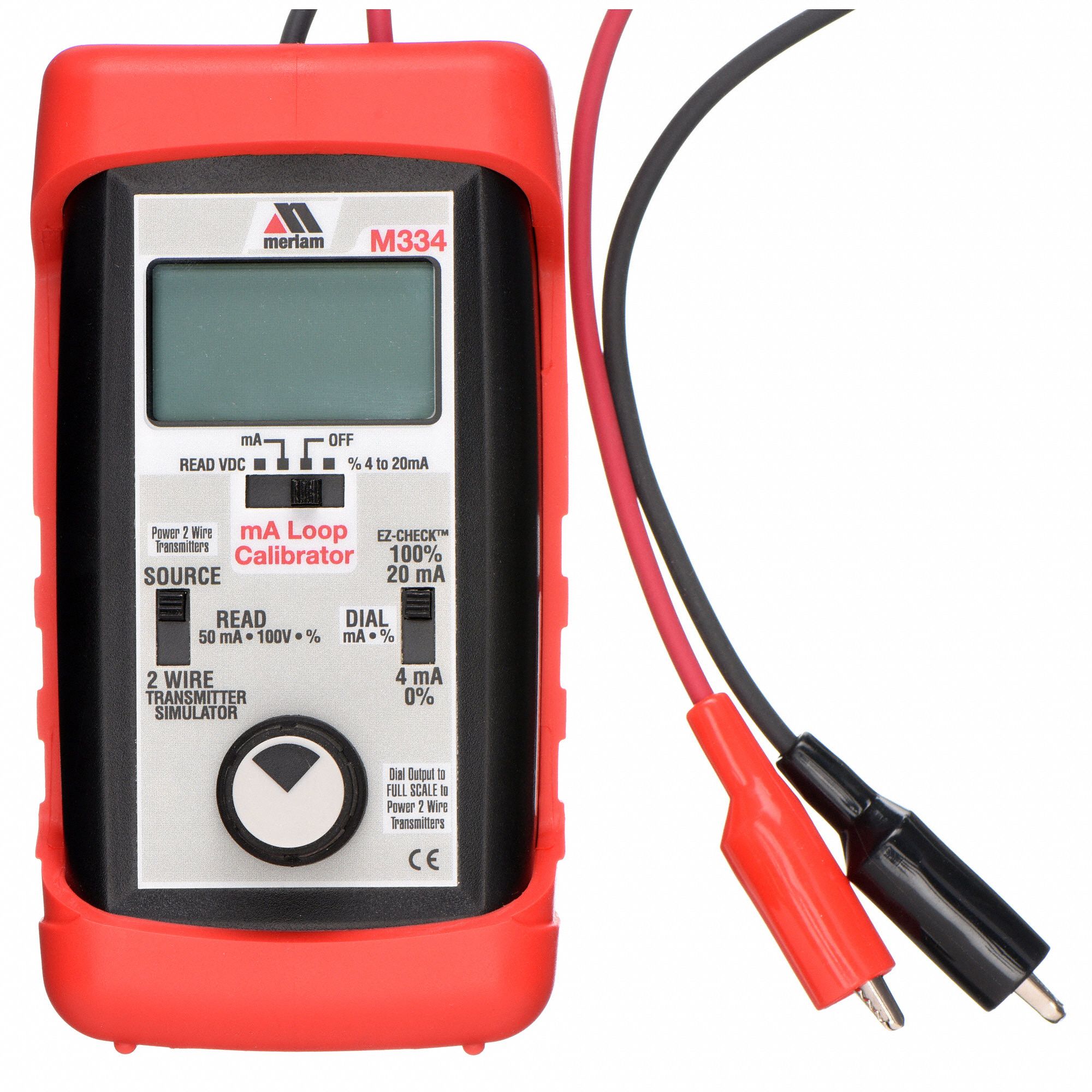 MERIAM Loop Calibrator, 4 to 20mA, LED, 120VDC 39FL04M334 Grainger