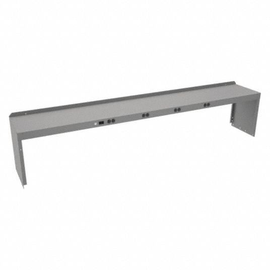 TENNSCO Electronic Riser, Steel, 18 in Height, 96 in Width, 15 in Depth ...