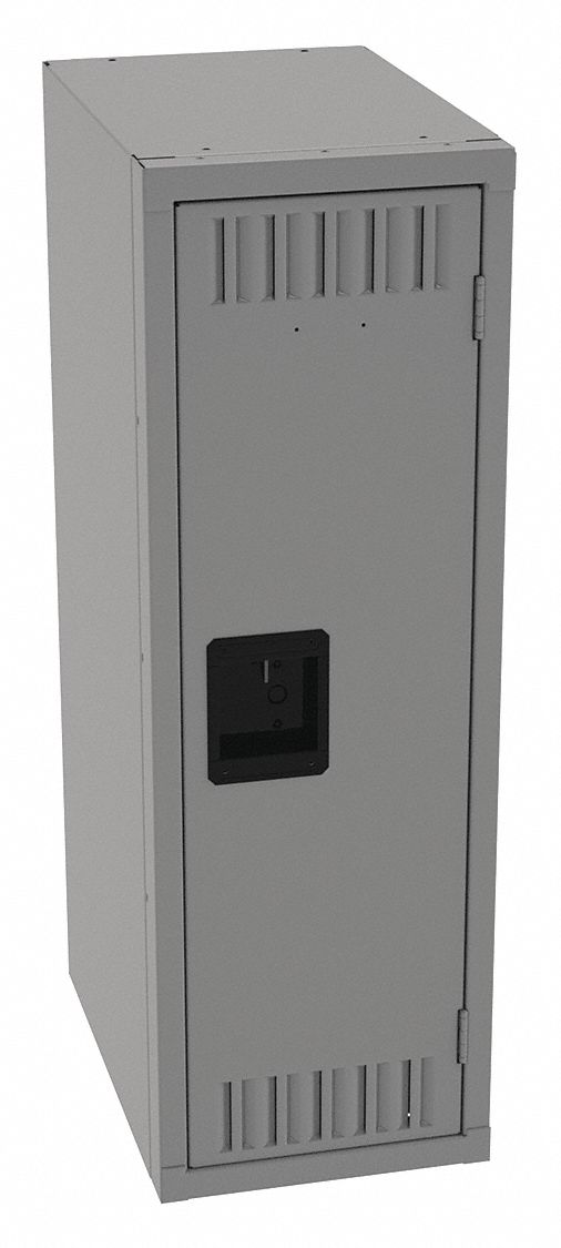 Wardrobe Locker: 12 in x 18 in x 36 in, Louvered, 1 Tiers, 1 Units Wide, Padlock Hasp, Steel