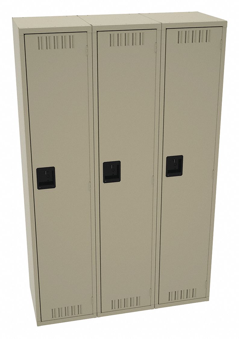 TENNSCO, 36 in x 18 in x 78 in, Louvered, Wardrobe Locker 39FM38STS