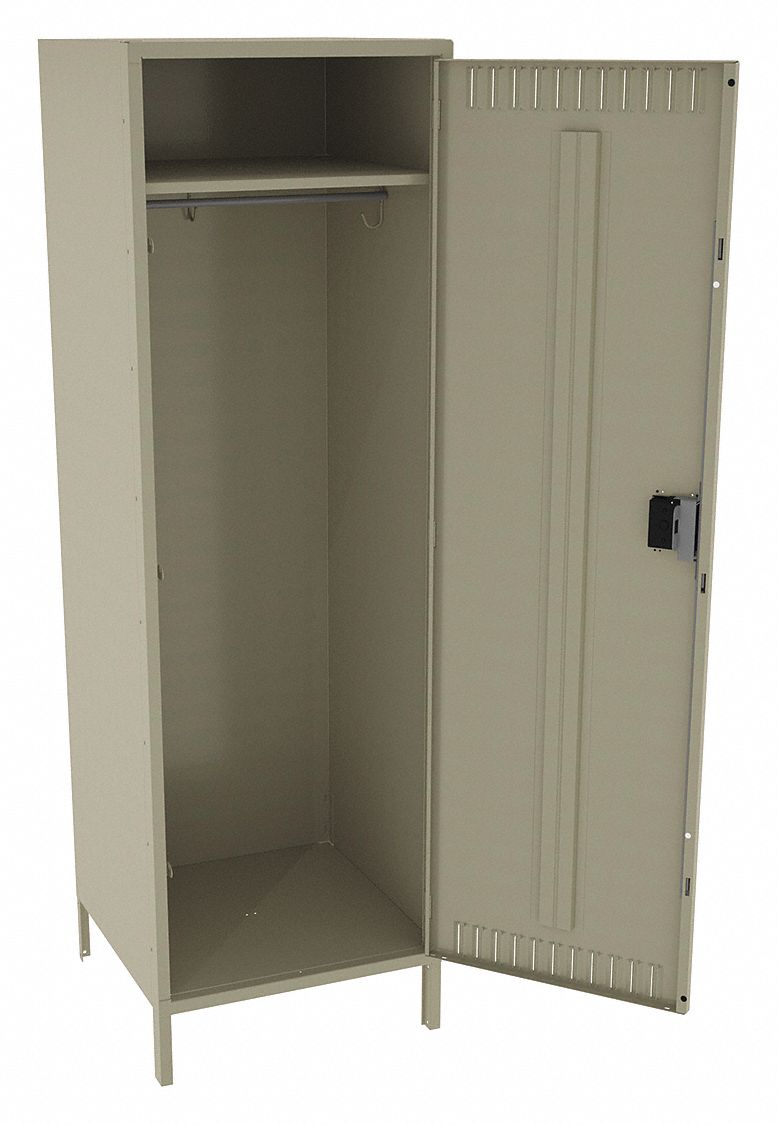 Tennsco, 24 In X 24 In X 78 In, Louvered, Wardrobe Locker - 39fm44