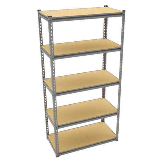 TENNSCO, 36 in x 18 in, 72 in Overall Ht, Boltless Shelving - 39FM69 ...