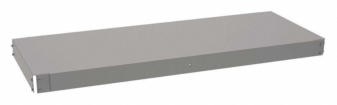 Shelf: 48 in   x 18 in, 4, 000 lb Load Capacity, Steel, 16 ga Decking, Gray, Shelf