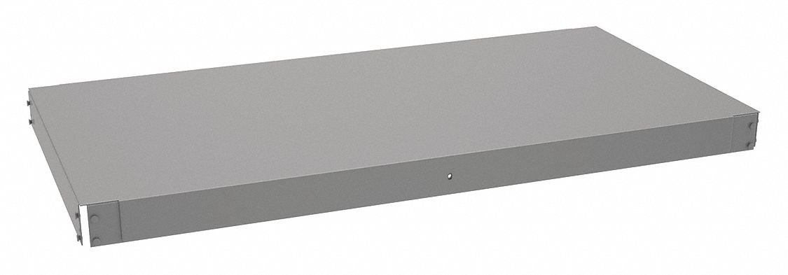 Shelf: 48 in   x 24 in, 4, 000 lb Load Capacity, Steel, 16 ga Decking, Gray, Shelf