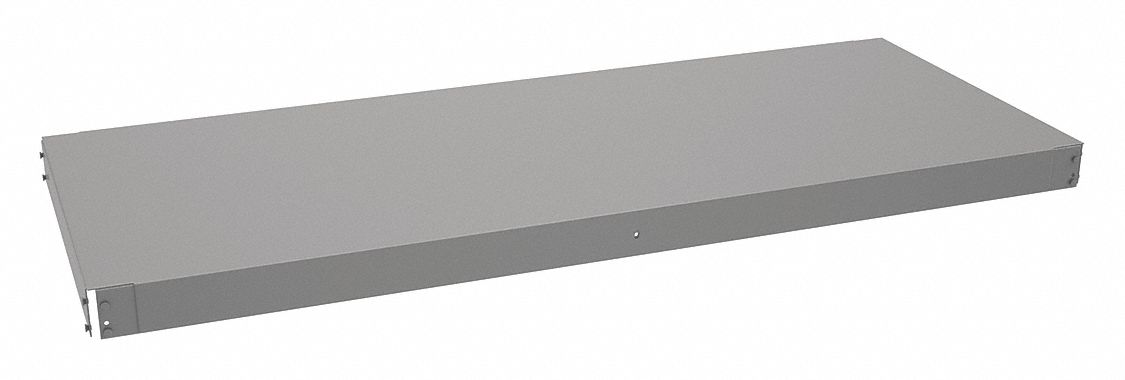 Shelf: 60 in   x 24 in, 3, 250 lb Load Capacity, Steel, 16 ga Decking, Gray, Shelf